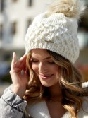 Cream winter hat C14 - Online store - Boutique